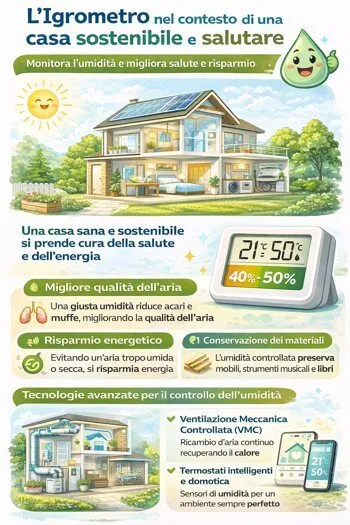 casa sostenibile con igrometro