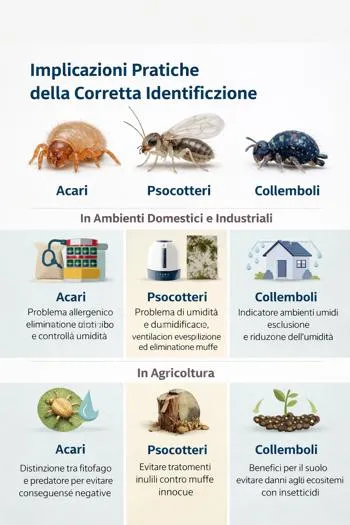 come distinguere insetti da acari
