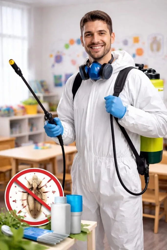foto di un disinfestatore di pidocchi