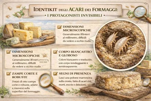 infografica identikit acari del formaggio