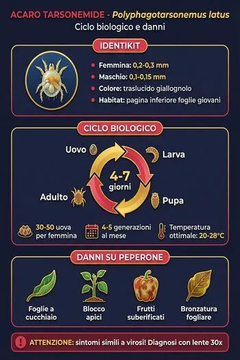 Identikit dell'acaro tarsonemide