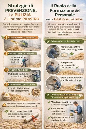 Strategie di prevenzione di conservazione del grano