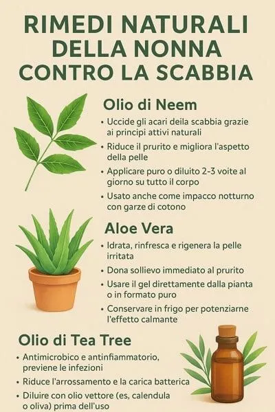 scabbia e i rimedi della nonna